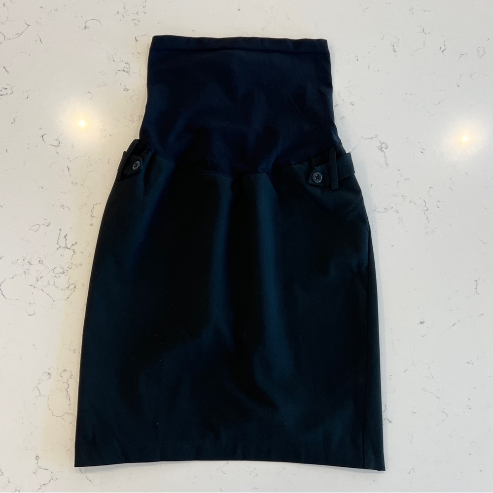 Motherhood Black Maternity Pencil Skirt